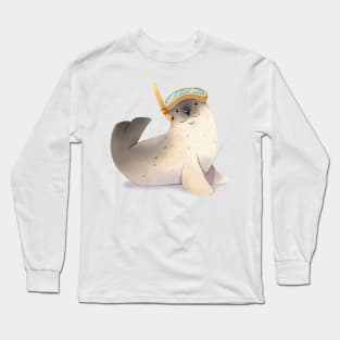 Snorkelling Seal Long Sleeve T-Shirt